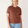 Women Frank And Oak T-Shirts & Tops | The Smooth Tee In Cappuccino