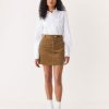 Women Frank And Oak Skirts | The Corduroy Mini Skirt In Amber Brown