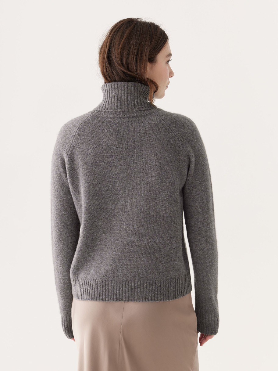 Women Frank And Oak Sweaters & Cardigans | The Yak Wool Turtleneck In Grey