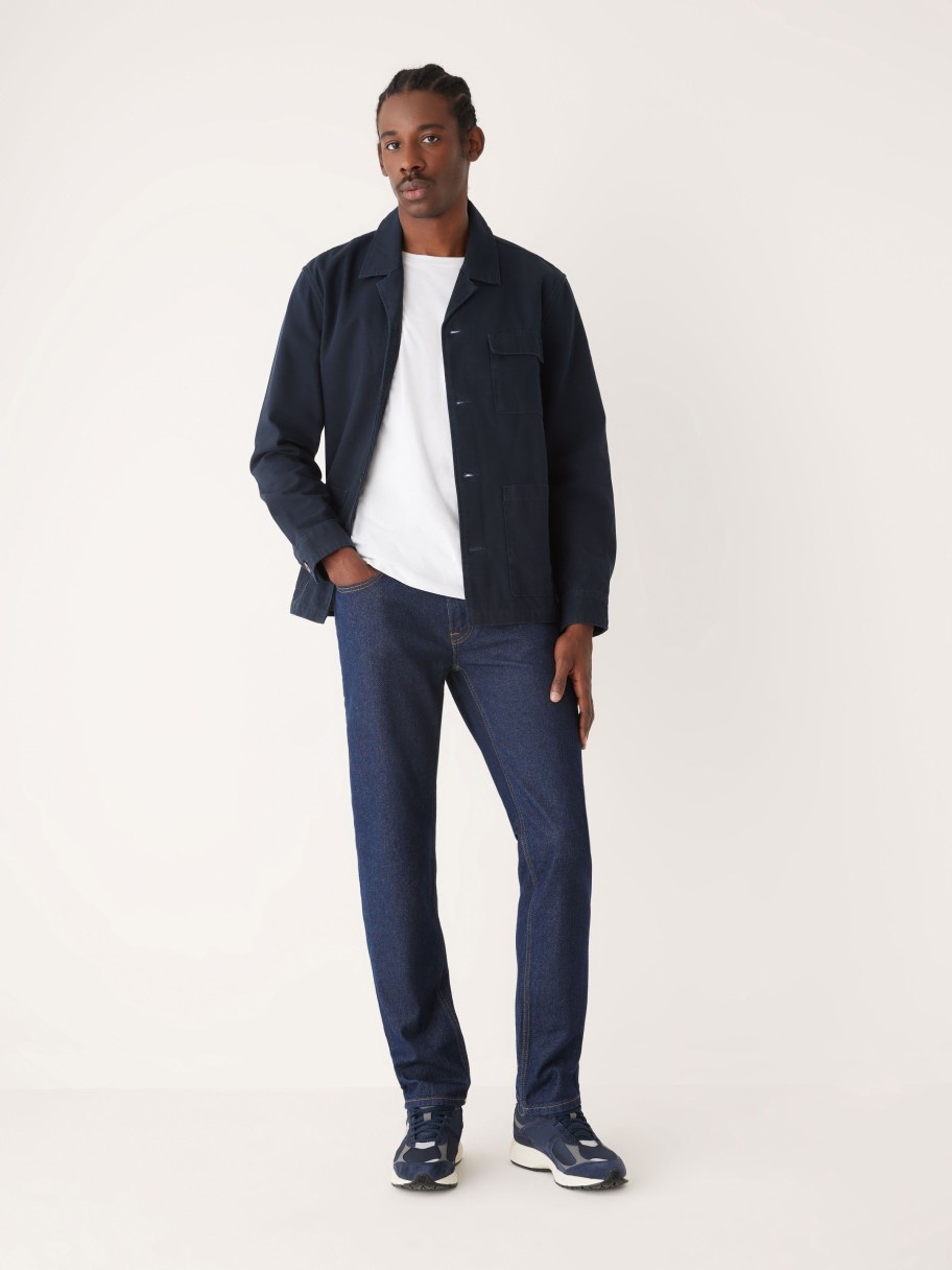 Men Frank And Oak Blazers & Overshirts | The Chore Overshirt In Navy