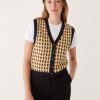 Women Frank And Oak Sweaters & Cardigans | The Button-Up Sweater Vest In Daisy