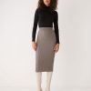 Women Frank And Oak Skirts | The Merino Sweater Skirt In Beige Grey