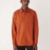 Men Frank And Oak Shirts & Polo Shirts | The Washed Worker Shirt In Paprika