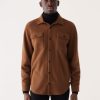 Men Frank And Oak Blazers & Overshirts | The Tundra Polar Fleece Overshirt In Cappuccino