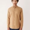 Men Frank And Oak Shirts & Polo Shirts | The Jasper Oxford Shirt In Camel