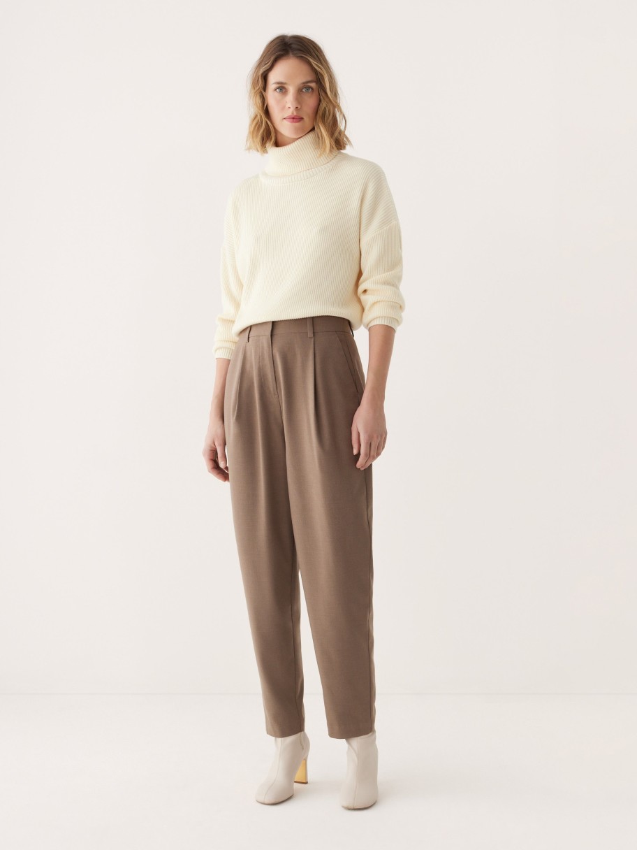 Women Frank And Oak Sweaters & Cardigans | The Merino Turtleneck Sweater In Off White