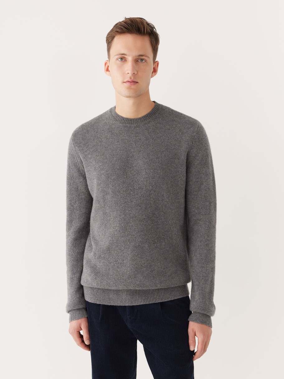 Men Frank And Oak Sweaters & Cardigans | The Yak Wool Crewneck Sweater In Grey