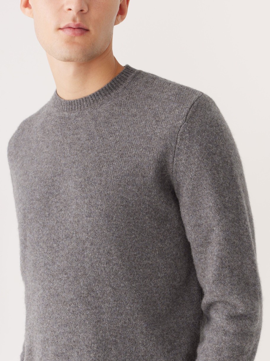 Men Frank And Oak Sweaters & Cardigans | The Yak Wool Crewneck Sweater In Grey