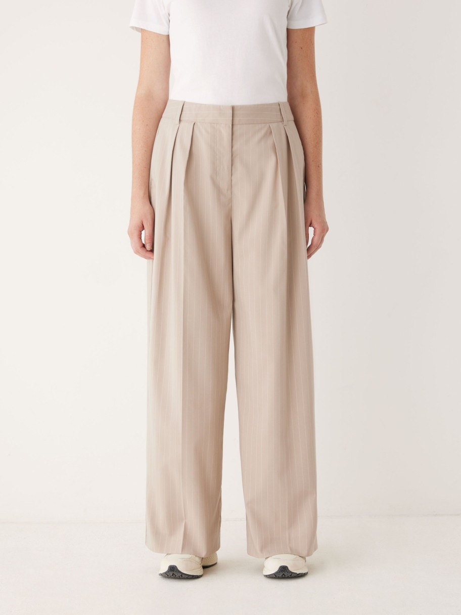 Women Frank And Oak Pants | The Emma Ultra-Wide Fit Pant In Oxford Tan