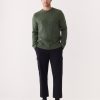 Men Frank And Oak Sweaters & Cardigans | The Donegal Crewneck Sweater In Emerald Green