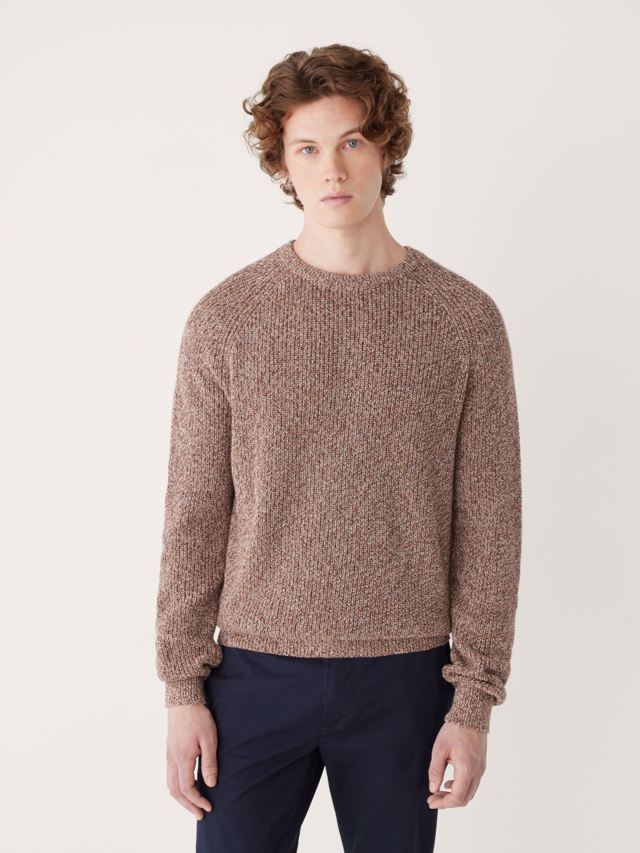 Men Frank And Oak Sweaters & Cardigans | The Crewneck Sweater In Russet