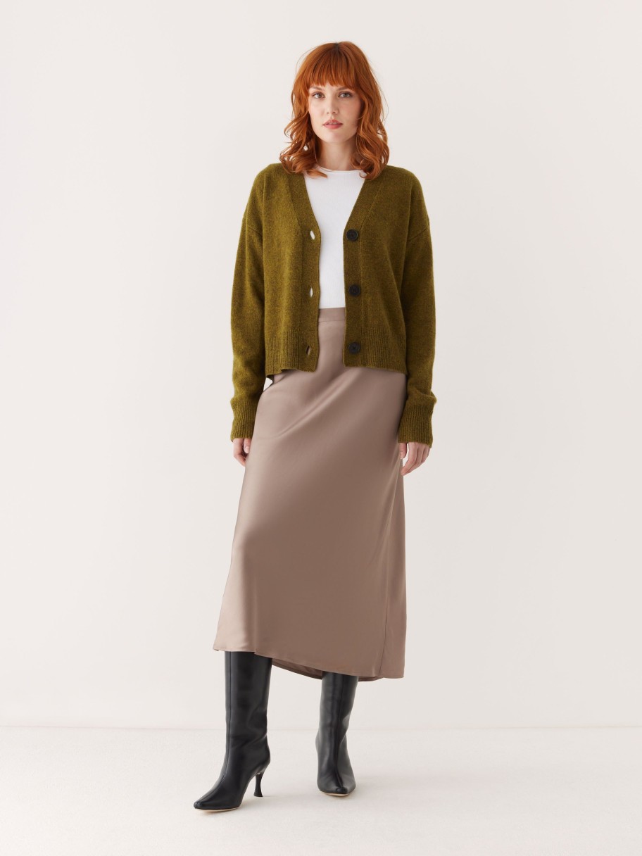 Women Frank And Oak Sweaters & Cardigans | The Yak Wool Cardigan In Olive