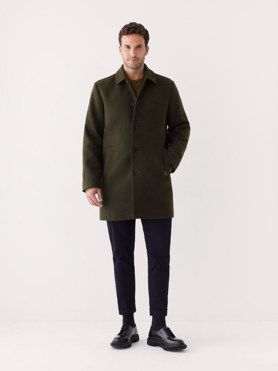 Men Frank And Oak Jackets & Coats | The Smith Mac Topcoat In Rosin