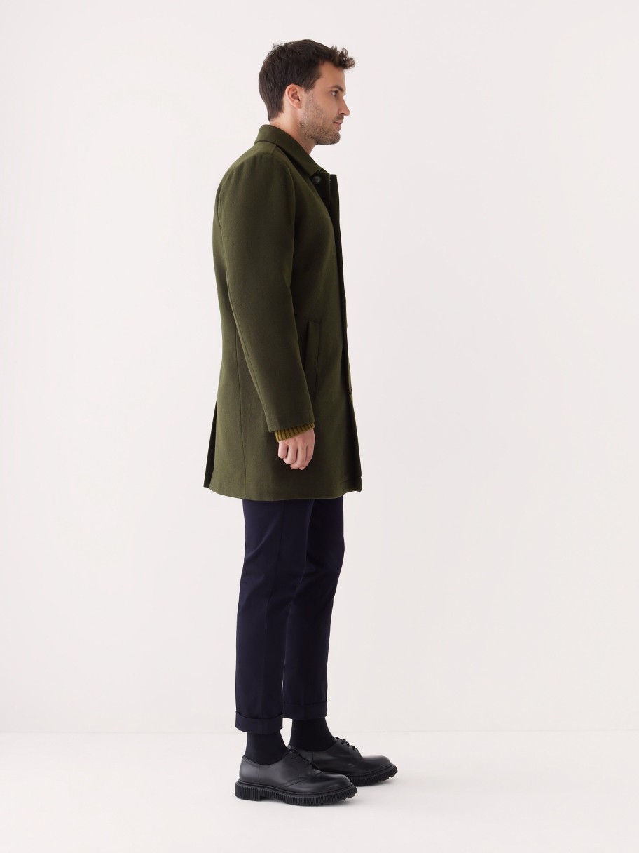 Men Frank And Oak Jackets & Coats | The Smith Mac Topcoat In Rosin