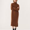 Women Frank And Oak Sweaters & Cardigans | The Turtleneck Sweater Dress In Caramel