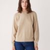 Women Frank And Oak Sweaters & Cardigans | The Seawool® Crewneck Sweater In Oxford Tan