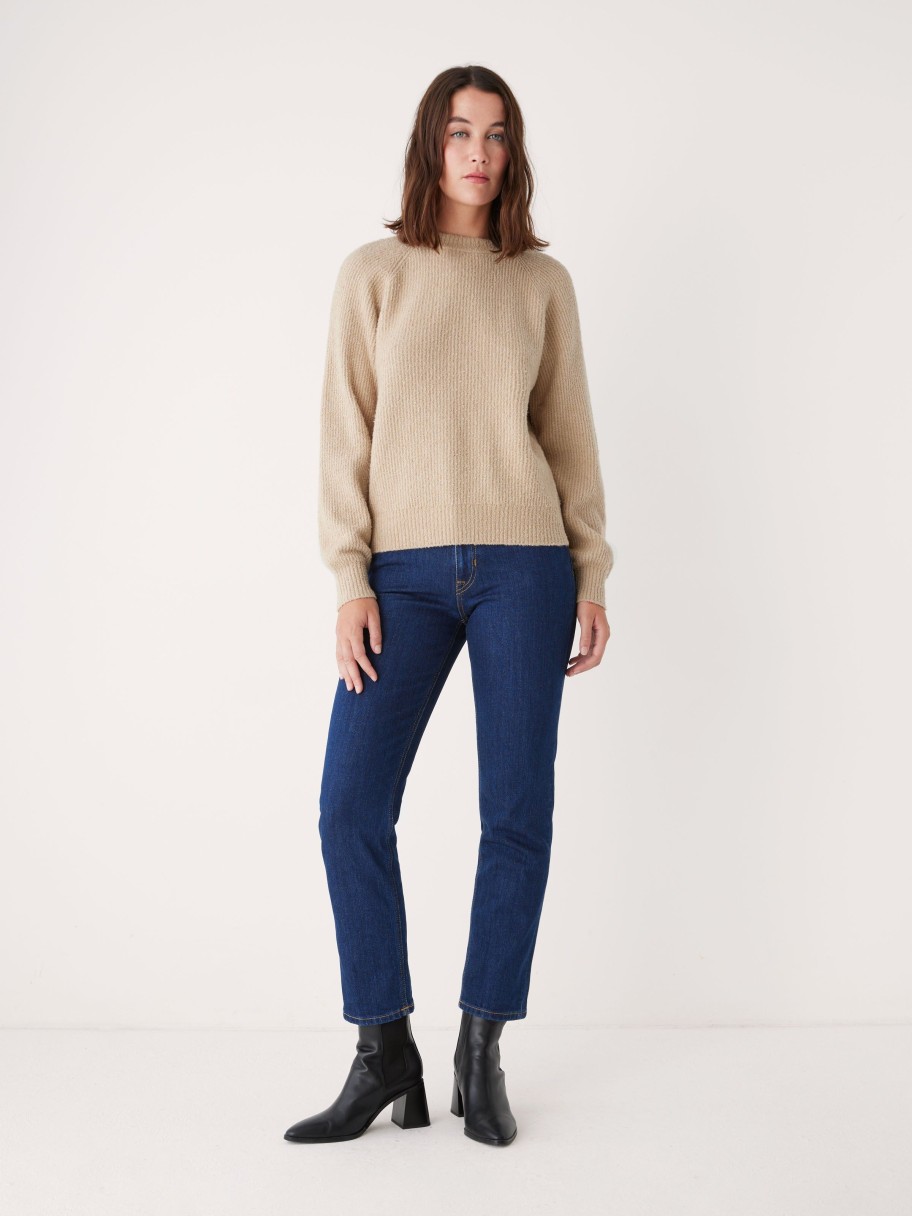 Women Frank And Oak Sweaters & Cardigans | The Seawool® Crewneck Sweater In Oxford Tan