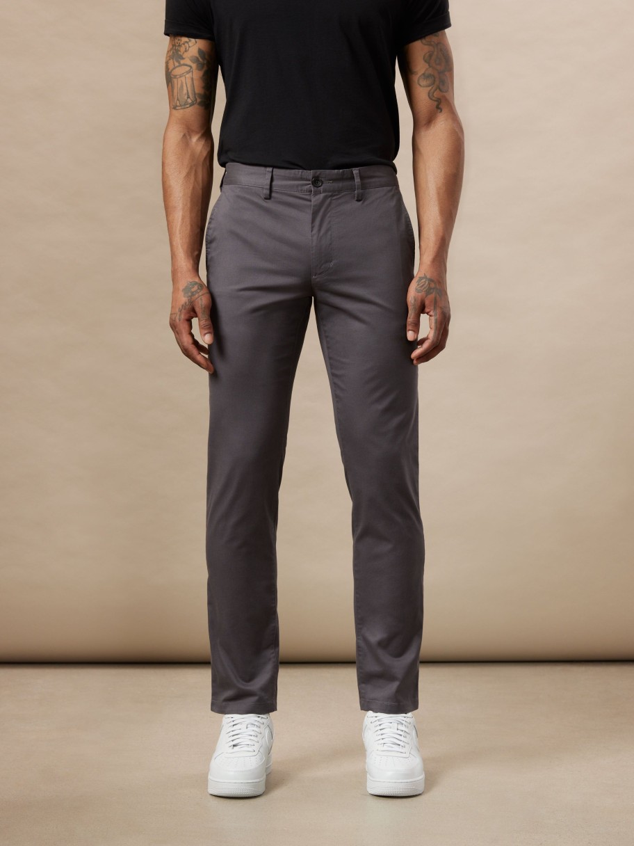 Men Frank And Oak Pants | The Brunswick Slim Fit Chino Pant In Iron Grey