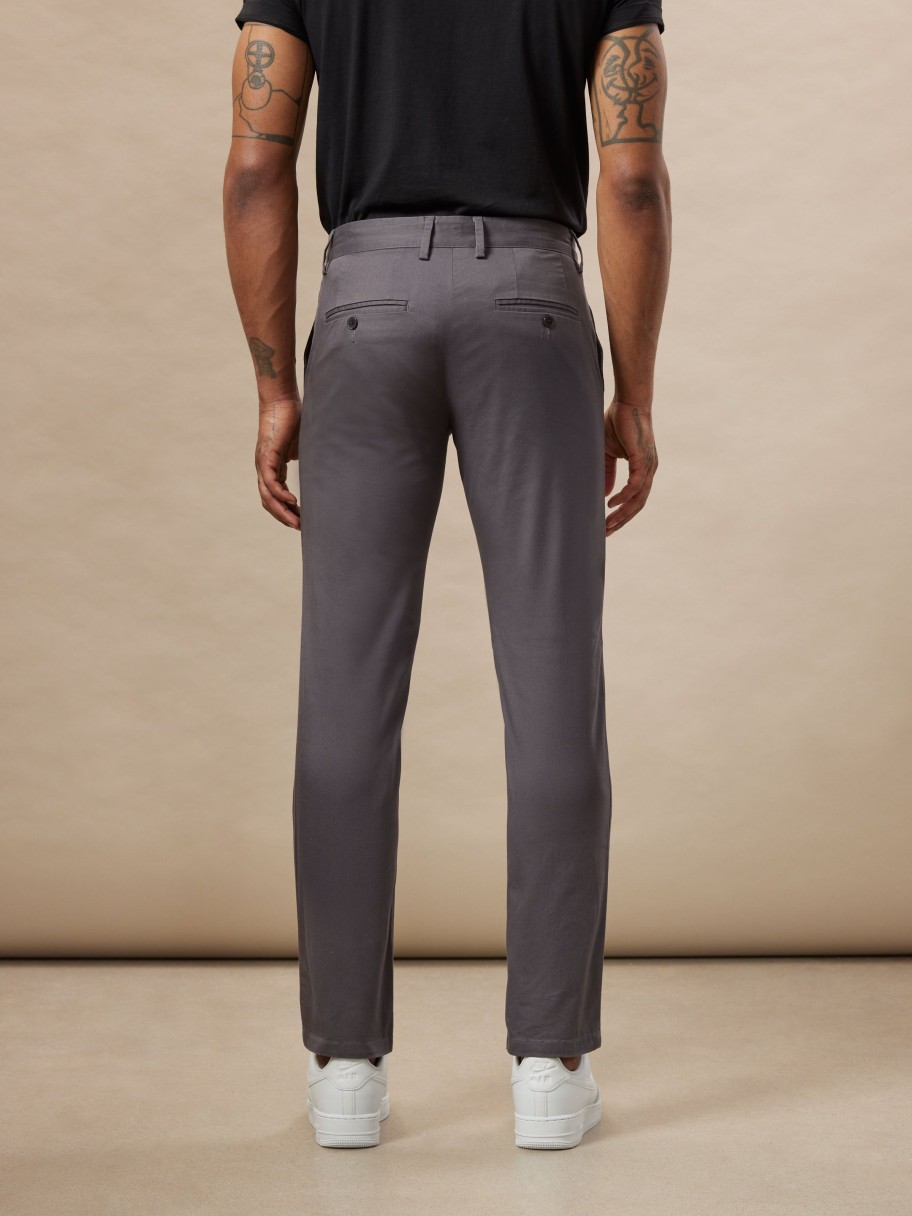 Men Frank And Oak Pants | The Brunswick Slim Fit Chino Pant In Iron Grey