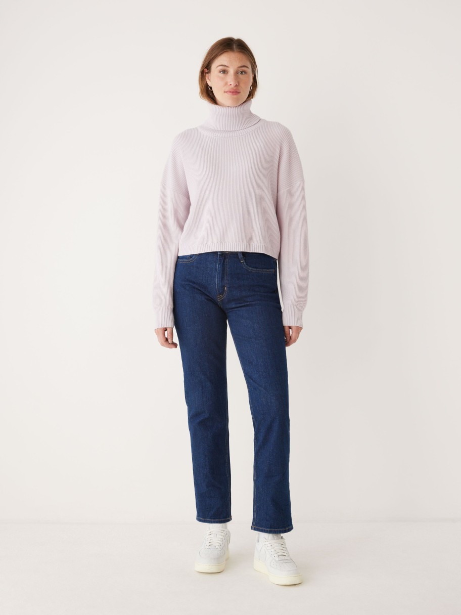 Women Frank And Oak Sweaters & Cardigans | The Merino Turtleneck Sweater In Soft Orchid