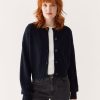 Women Frank And Oak Sweaters & Cardigans | The Seawool® Sweater Cardigan In Dark Blue