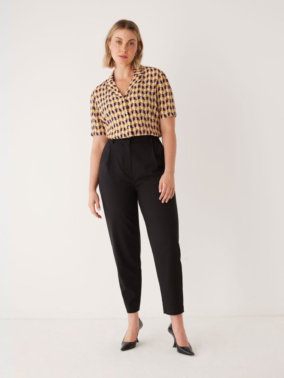 Women Frank And Oak Blouses & Shirts | The Printed Camp Collar Blouse In Daisy