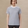 Women Frank And Oak T-Shirts & Tops | The Striped Essential T-Shirt In White