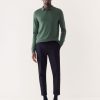 Men Frank And Oak Sweaters & Cardigans | The Merino Polo Sweater In Light Green