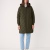 Women Frank And Oak Jackets & Coats | The Skyline Maxi Hooded Jacket In Rosin