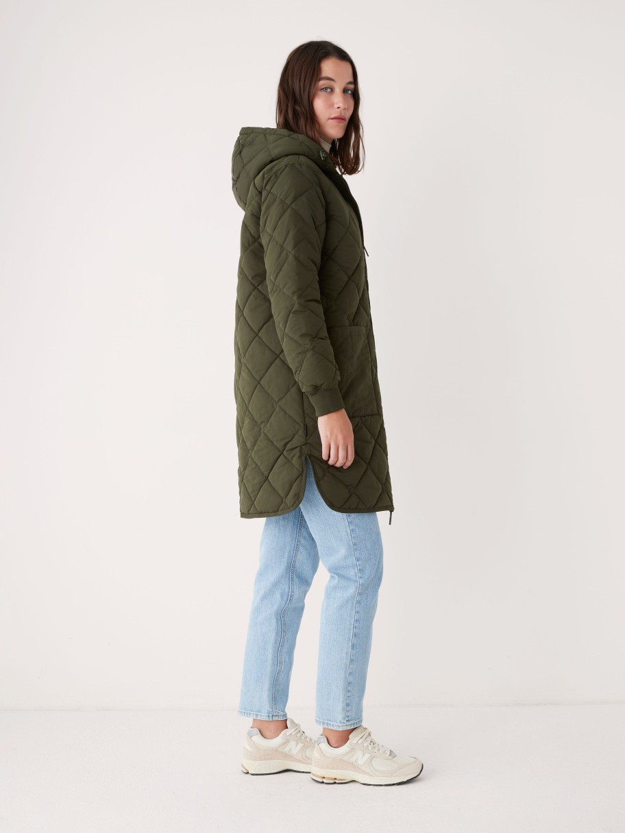 Women Frank And Oak Jackets & Coats | The Skyline Maxi Hooded Jacket In Rosin