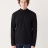 Men Frank And Oak Sweaters & Cardigans | The Mockneck Sweater In Black