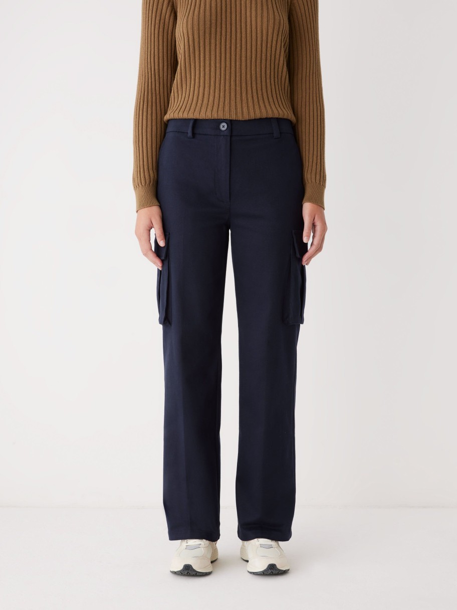 Women Frank And Oak Pants | The Annie Cargo Pant In Dark Blue