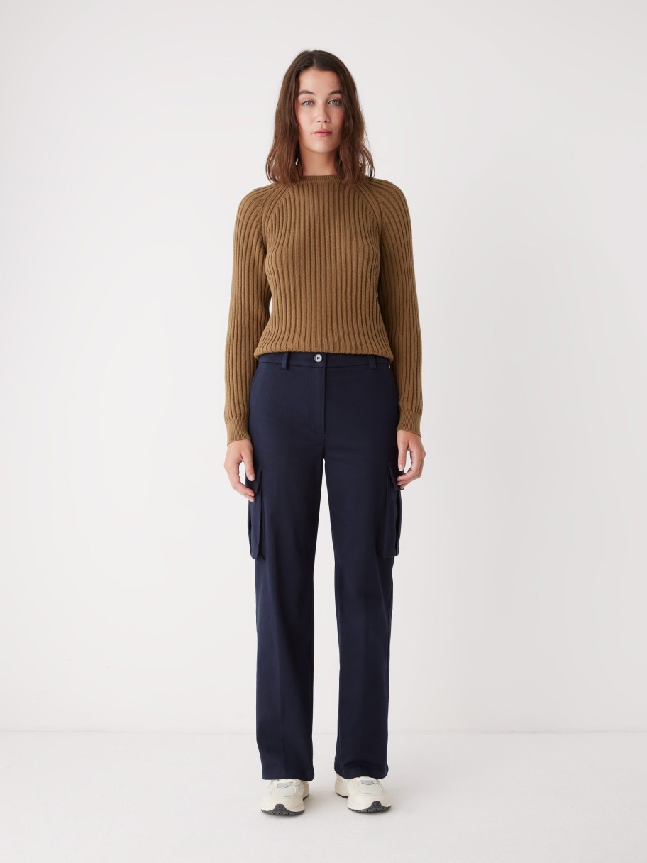 Women Frank And Oak Pants | The Annie Cargo Pant In Dark Blue