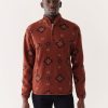 Men Frank And Oak Sweaters & Cardigans | The Axis Polar Fleece Pullover In Brick Red