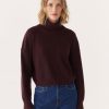 Women Frank And Oak Sweaters & Cardigans | The Merino Turtleneck Sweater In Dark Brown