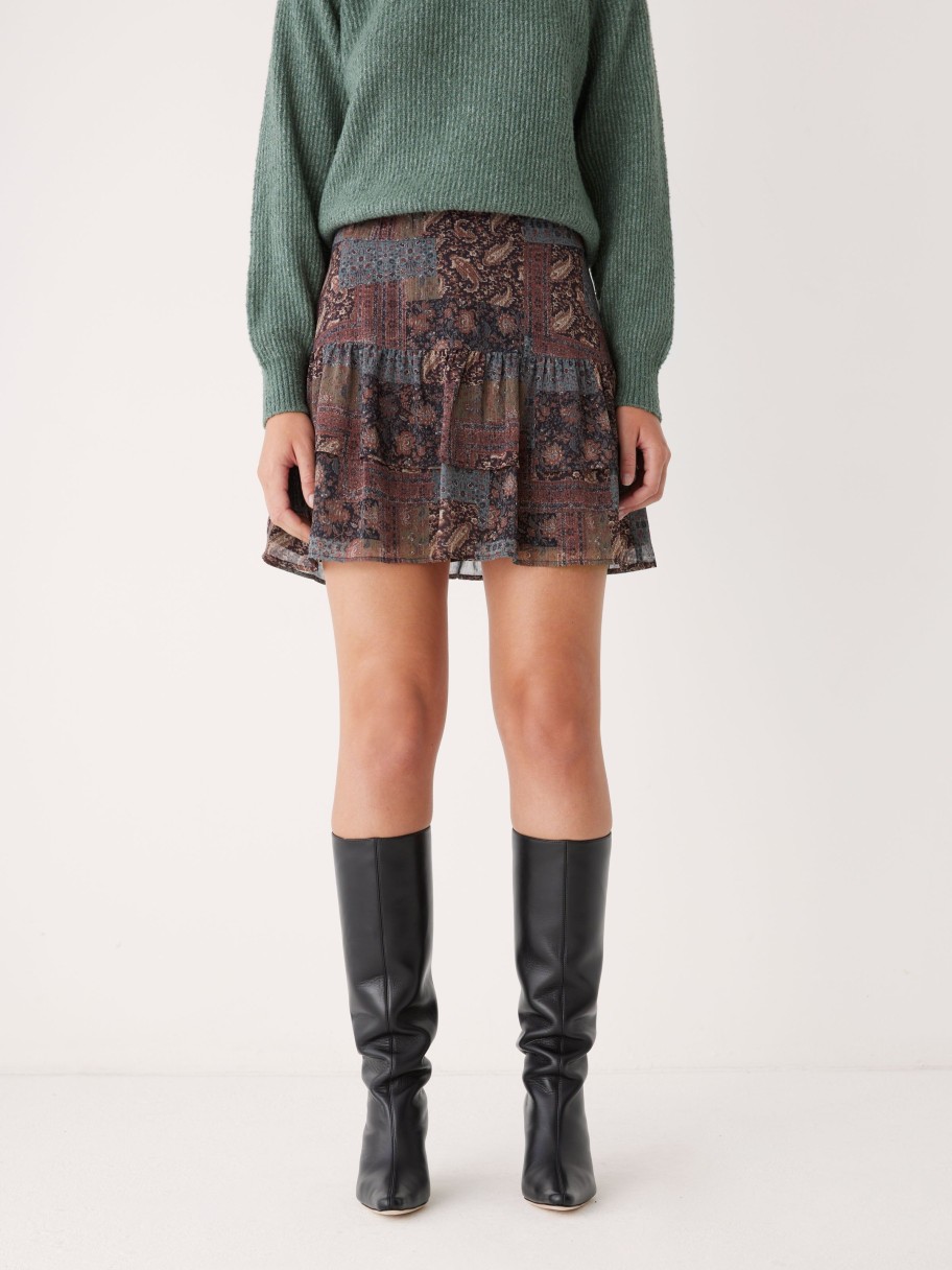 Women Frank And Oak Skirts | The Chiffon Mini Skirt In Elderberry