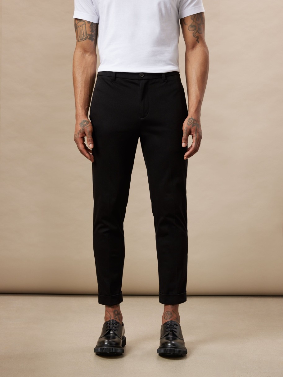 Men Frank And Oak Pants | The Colin Tapered Fit Flex Pant In Black