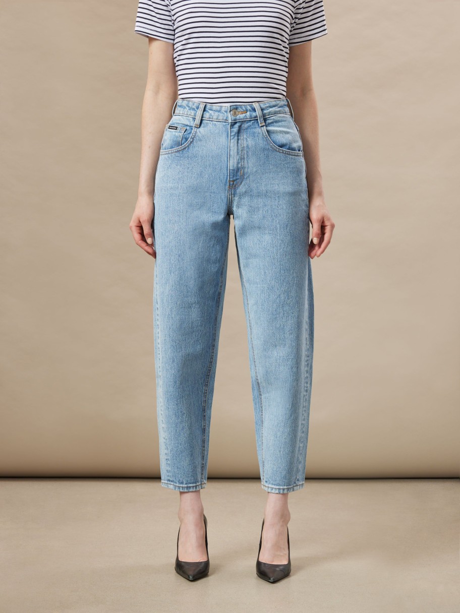 Women Frank And Oak Denim | The Linda Balloon Fit High Rise Jean In Light Wash