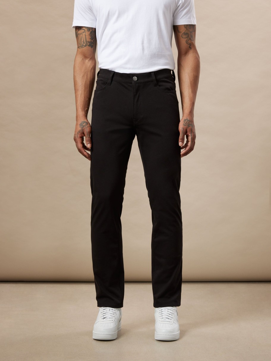 Men Frank And Oak Pants | The Brunswick Slim Fit Flex Pant In Black