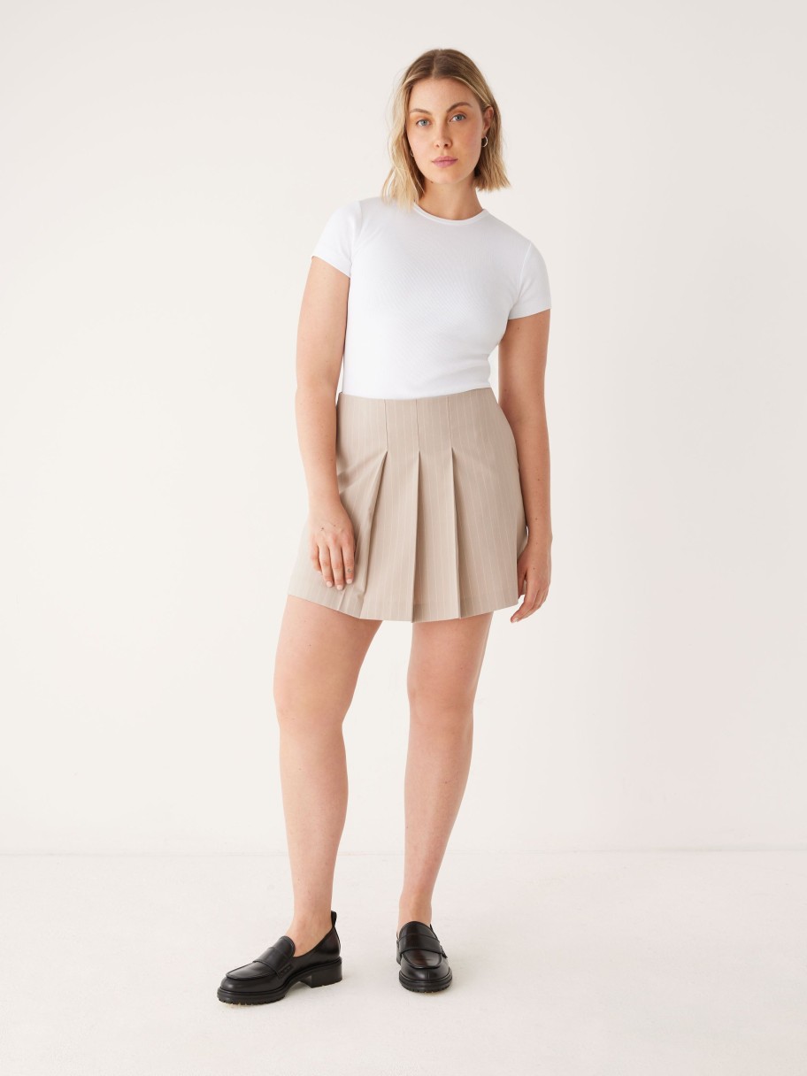 Women Frank And Oak T-Shirts & Tops | The Cropped Shrunken T-Shirt In Bright White