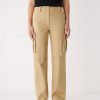 Women Frank And Oak Pants | The Annie Cargo Pant In Golden Beige