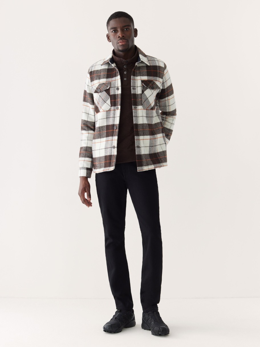 Men Frank And Oak Blazers & Overshirts | The Plaid Overshirt In Espresso