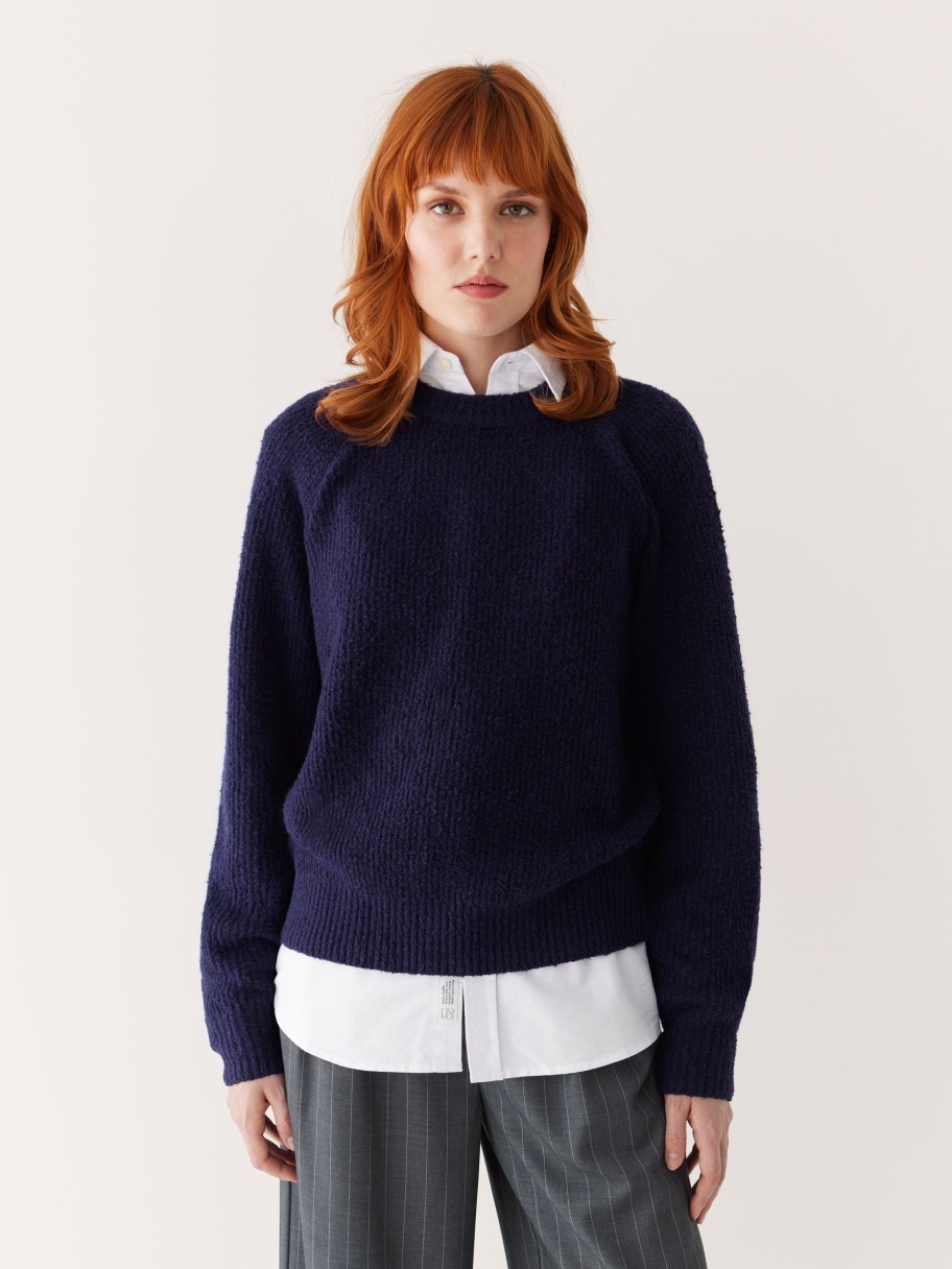 Women Frank And Oak Sweaters & Cardigans | The Seawool® Crewneck Sweater In Night Sky