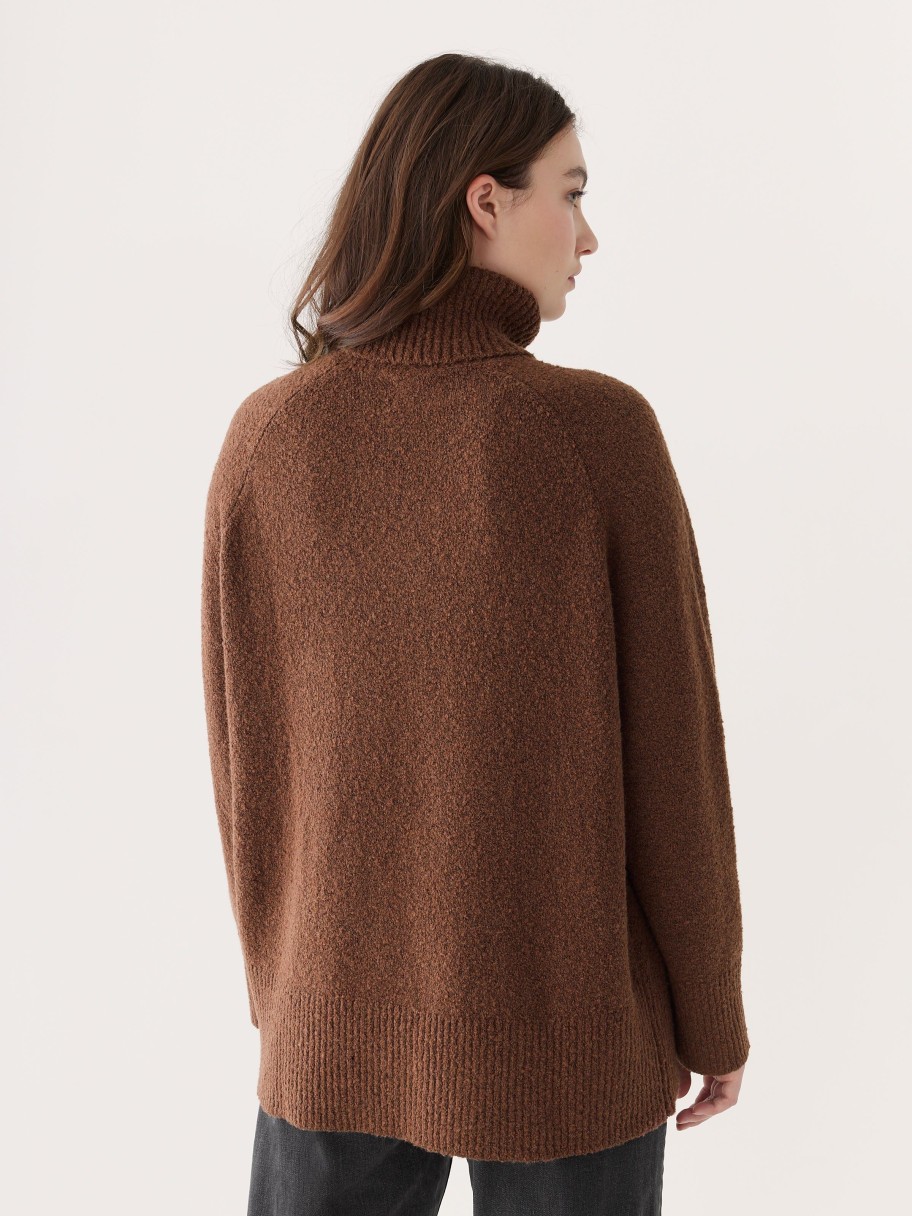 Women Frank And Oak Sweaters & Cardigans | The Seawool® Turtleneck In Cappuccino