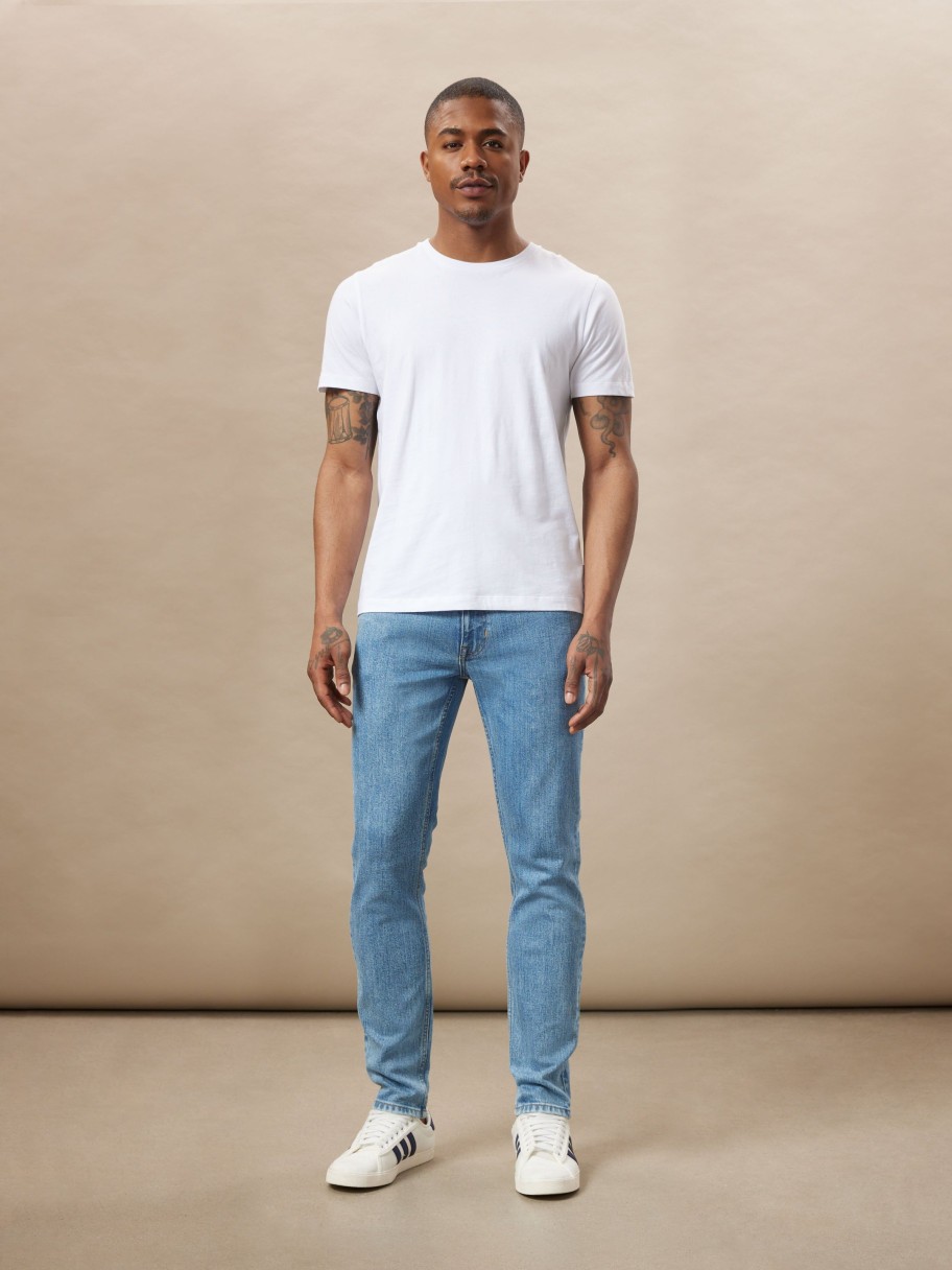 Men Frank And Oak T-Shirts | The Slim Fit Essential T-Shirt In Bright White