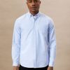 Men Frank And Oak Shirts & Polo Shirts | The Jasper Oxford Shirt In Light Blue