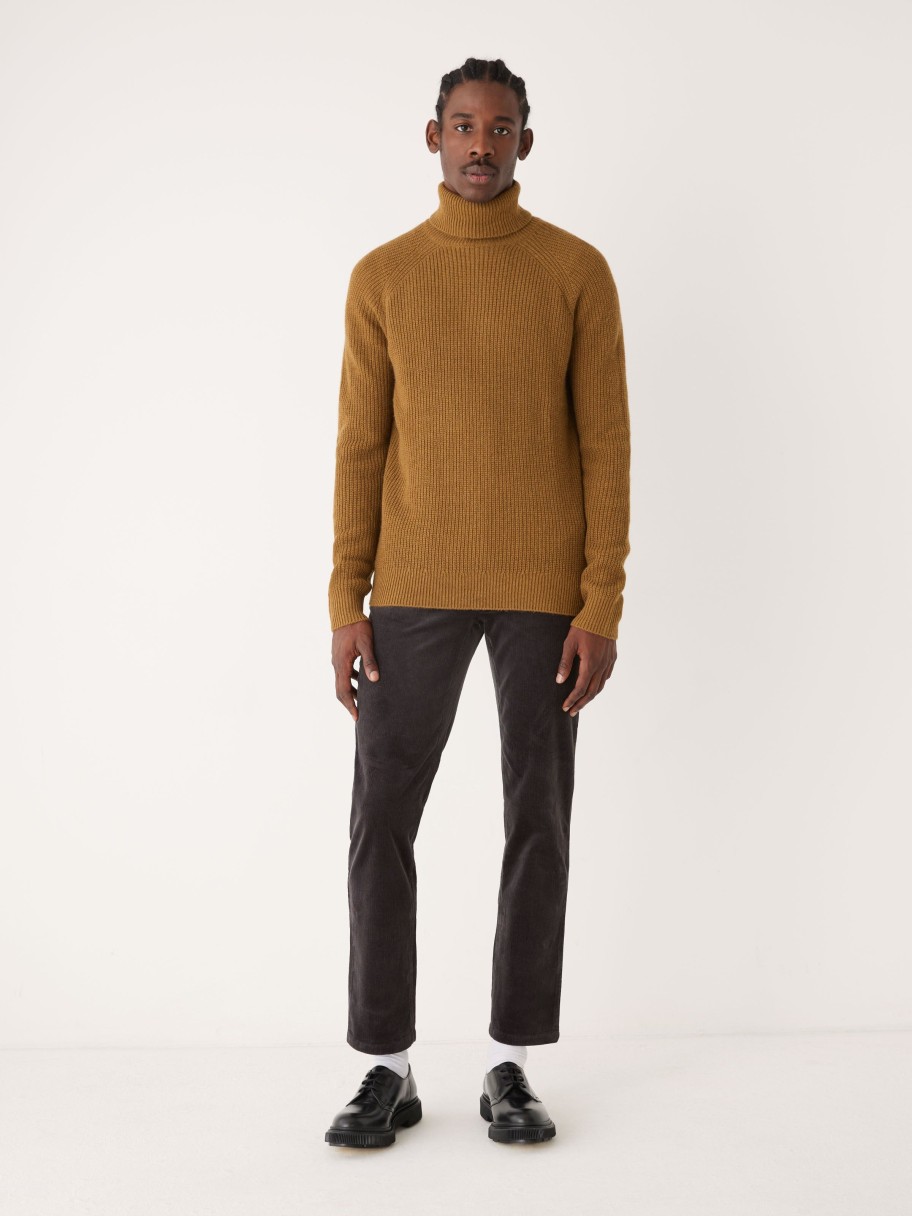 Men Frank And Oak Sweaters & Cardigans | The Turtleneck Sweater In Burnt Toffee