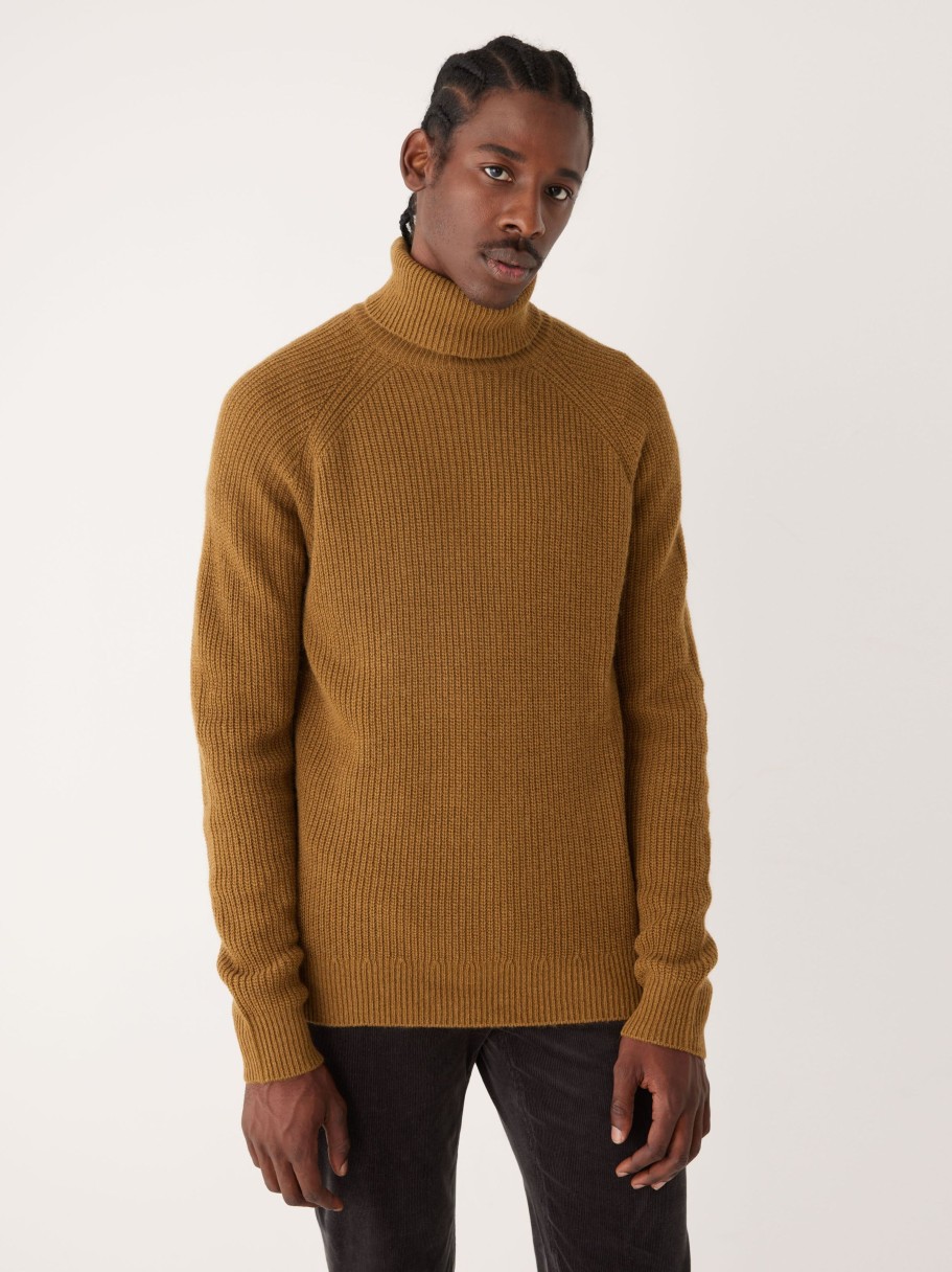 Men Frank And Oak Sweaters & Cardigans | The Turtleneck Sweater In Burnt Toffee