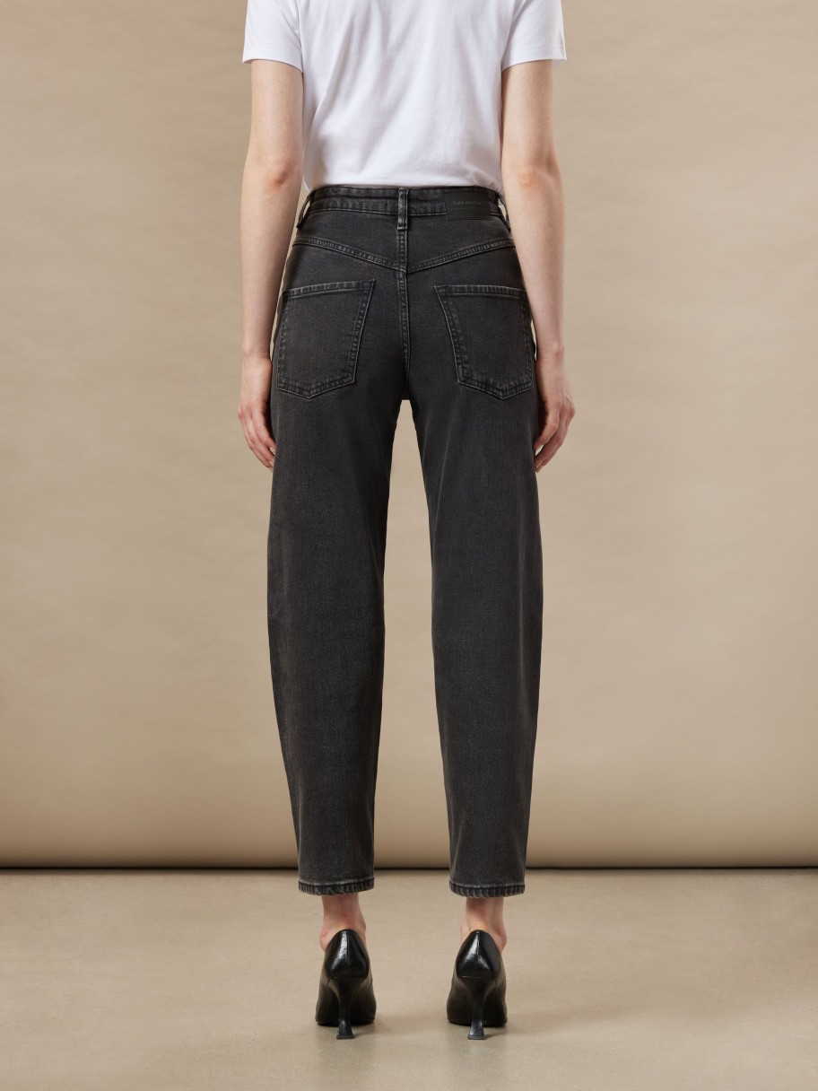 Women Frank And Oak Denim | The Linda Balloon Fit High Rise Jean In Washed Black