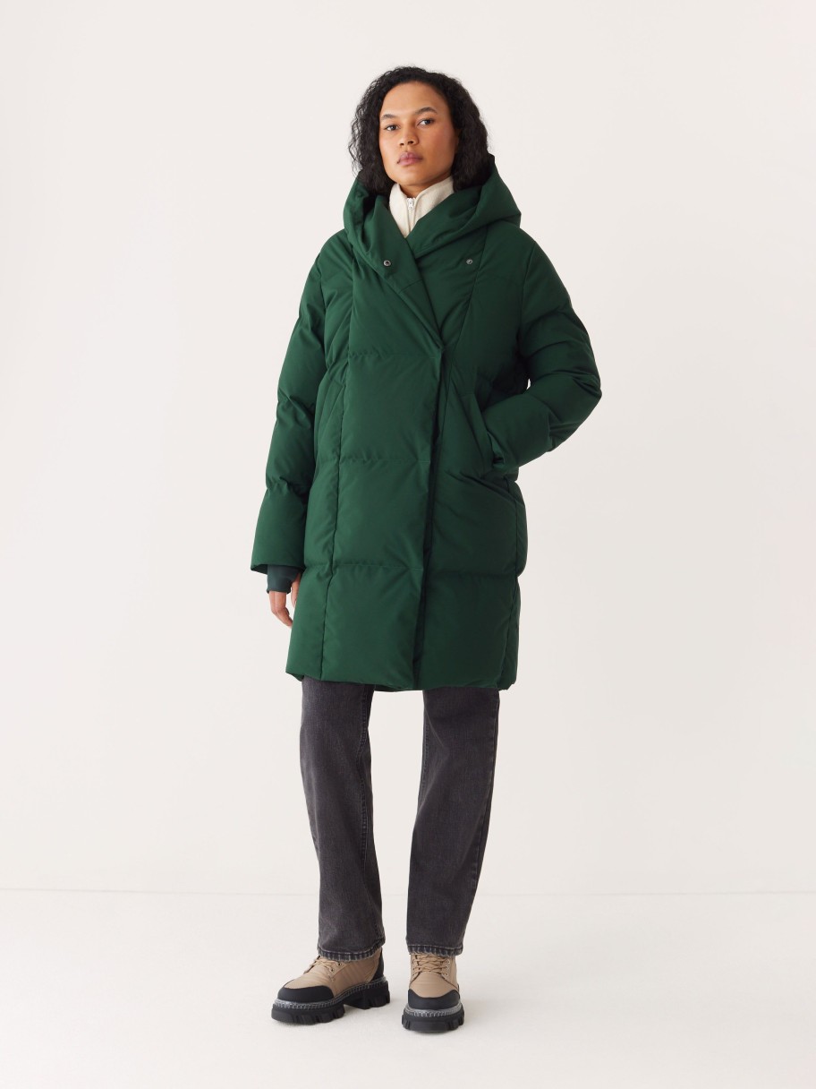 Women Frank And Oak Jackets & Coats | The Hygge Puffer Coat In Forest Green